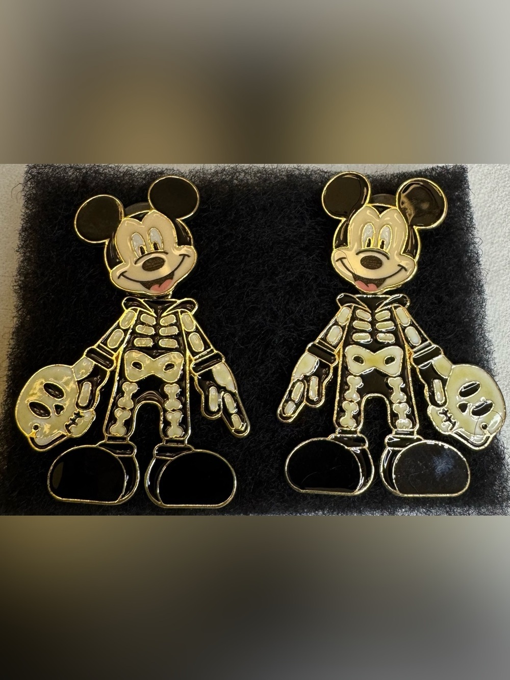 Disney x BaubleBar Mickey Mouse Skeleton Halloween Earrings Glow in Dark Dangle